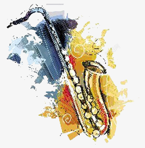 欧美风插画png免抠素材_新图网 https://ixintu.com 乐器 卡通手绘 音乐