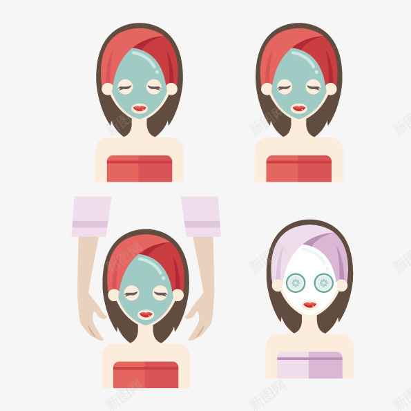 手绘女性脸部美容保养png免抠素材_新图网 https://ixintu.com png图库 png图片 免费png下载 女性保养 女性美容 手绘人脸 脸部保养 脸部美容 高清png