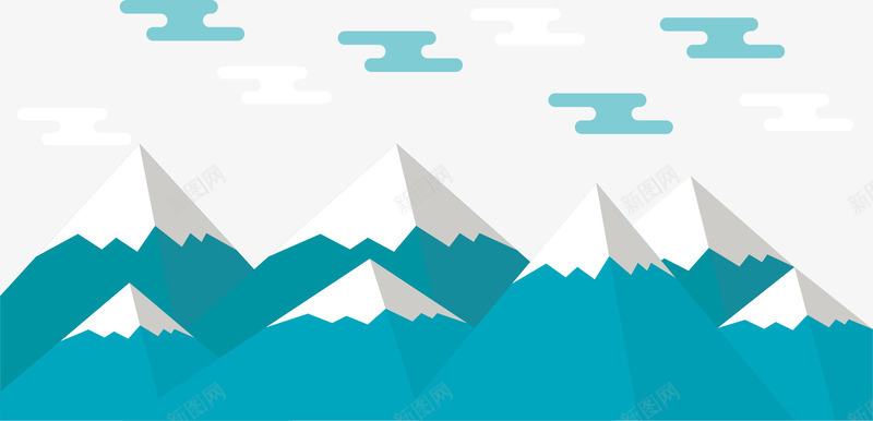 高山蓝云矢量图ai免抠素材_新图网 https://ixintu.com 云淡风轻 白云 自然风景 蓝云 高山 高山白云 矢量图