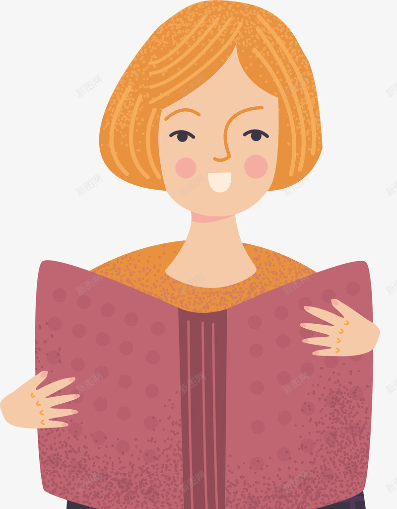 手绘卡通读书美女人物元素矢量图ai免抠素材_新图网 https://ixintu.com 人物形象 卡通人物 可爱的 小孩 爱好阅读 知识 美女人物 读书 读书的力量 阅读 矢量图