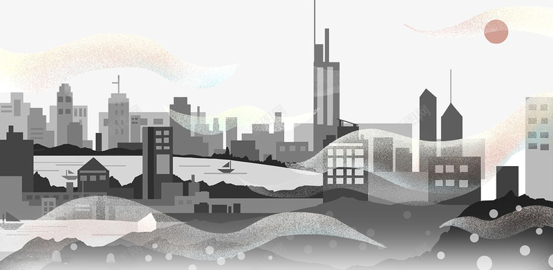 手绘城市雾霾插画png免抠素材_新图网 https://ixintu.com 公益插画 城市 手绘 插画 空气污染 雾霾