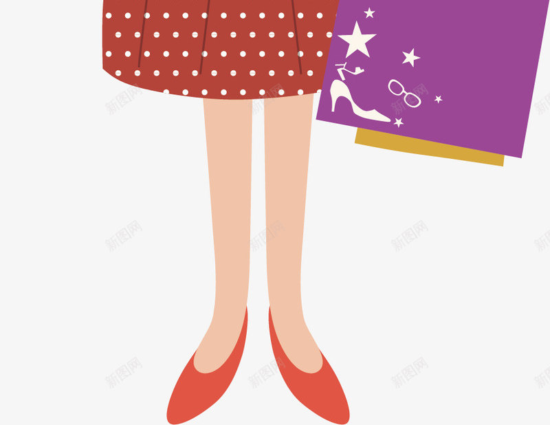 美女购物手绘小人矢量图ai免抠素材_新图网 https://ixintu.com 出行插画 卡通小人 商场 女士 帽子 购物场景 购物手绘小人 矢量图