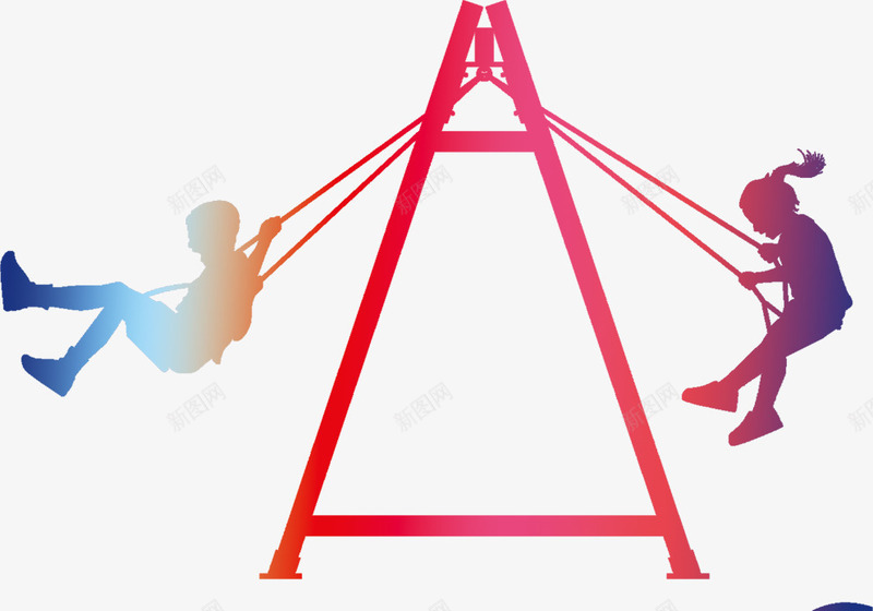 彩色运动人物欢乐剪影png免抠素材_新图网 https://ixintu.com 人物 剪影 彩色 欢乐 运动