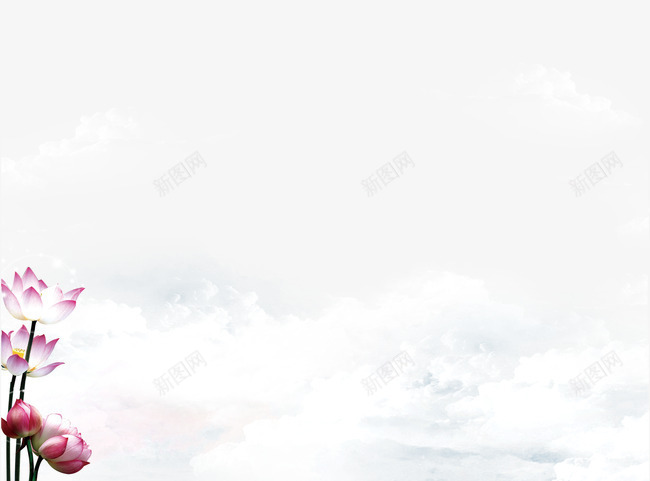 天空png免抠素材_新图网 https://ixintu.com 天空 天空素材 白云 荷花 鲜花