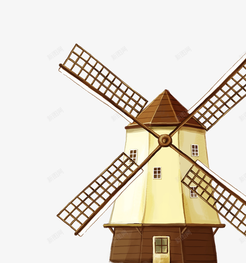 春舞霓裳春天广告psd免抠素材_新图网 https://ixintu.com 风车花卉树木插画背景星光艺术字