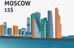 莫斯科城市风光矢量图素材