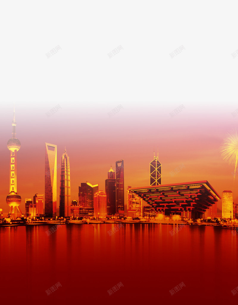 上海东方明珠png免抠素材_新图网 https://ixintu.com 东方明珠 倒影 城市水岸