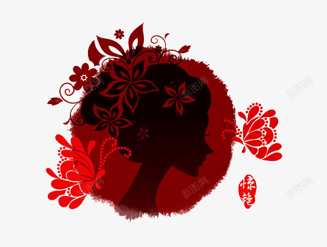 欧美女头像png免抠素材_新图网 https://ixintu.com 侧脸 剪影 唯美 欧美