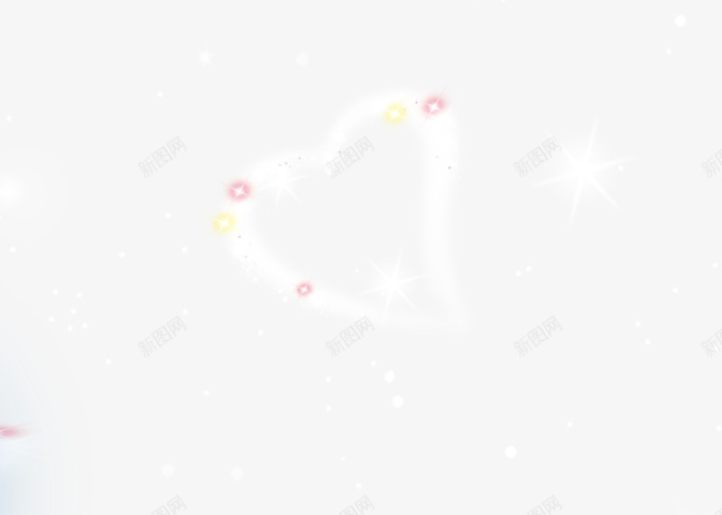 心png免抠素材_新图网 https://ixintu.com 亮 发光心 心 效果 星光 闪闪的心