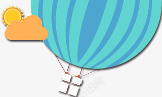 卡通白云热气球png免抠素材_新图网 https://ixintu.com 热气球 白云