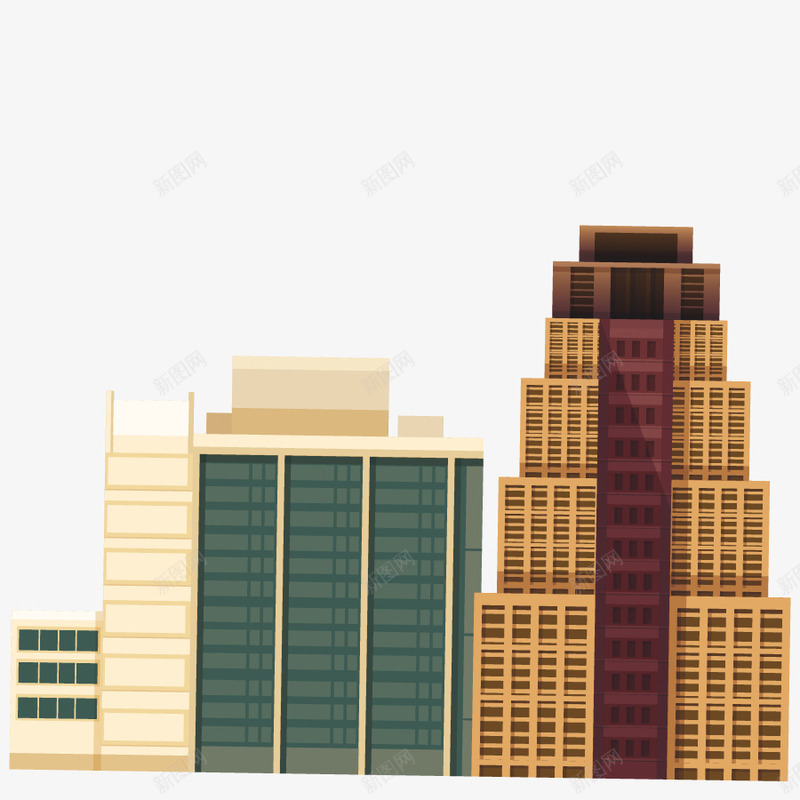 建筑房子png免抠素材_新图网 https://ixintu.com 城市房屋 小楼 房地产 楼房 高楼