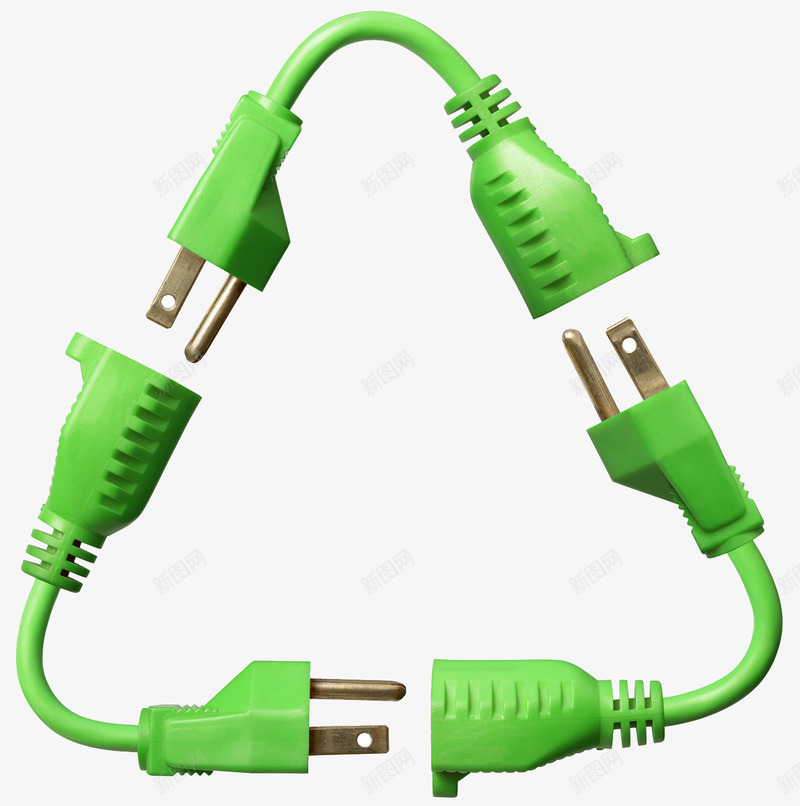 环保节能减排png免抠素材_新图网 https://ixintu.com 三角形 环保 电源线 节能