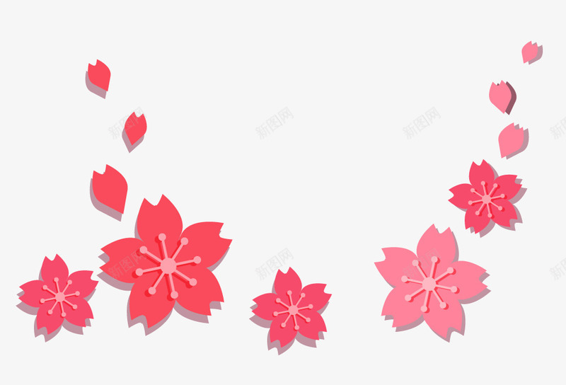 樱花png免抠素材_新图网 https://ixintu.com 带投影 扁平化