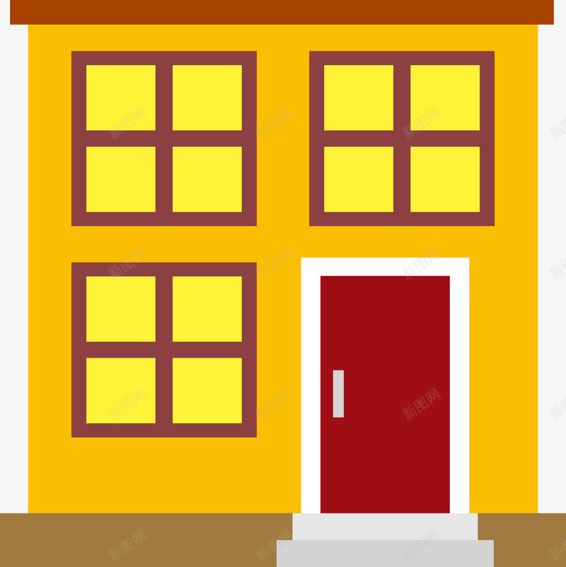 独栋小屋图标png_新图网 https://ixintu.com ppt 创意 办公 图标 展板 时尚 海报设计 独栋 矢量设计 简洁 简约