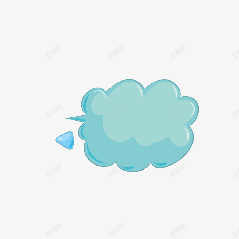 可爱卡通边框png免抠素材_新图网 https://ixintu.com PNG 云朵边框 聊天边框 蓝色 边框素材
