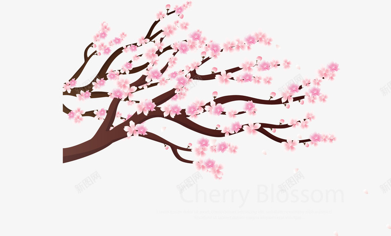 浪漫粉红樱花树枝矢量图ai免抠素材_新图网 https://ixintu.com 樱花 樱花树枝 浪漫樱花 矢量png 粉红樱花 粉红色 矢量图
