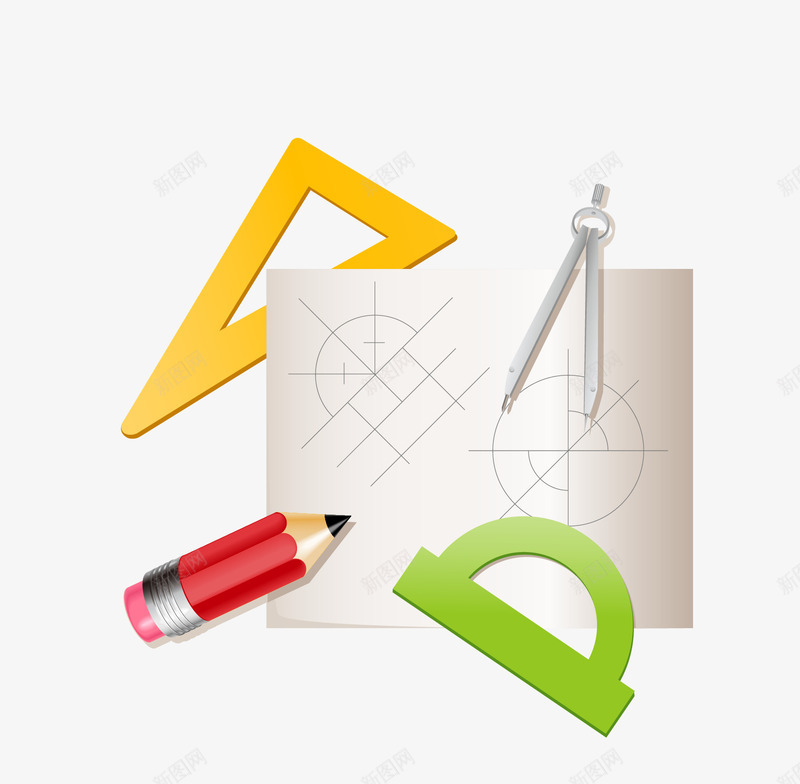数学工具尺子png免抠素材_新图网 https://ixintu.com 学习工具 学习用品 尺子 工具 扁平化学习用品 矢量学习用品 简洁学习用品