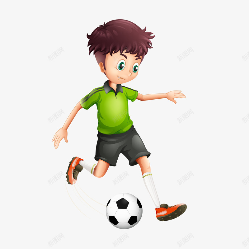 世界杯绿色卡通足球小将矢量图ai免抠素材_新图网 https://ixintu.com 世界杯 世界杯绿色卡通足球小将免抠素材矢量免费下载 卡通足球 大力抽射 射门 带球 足球小将 踢足球 踢足球的运动员 过人 运动员 矢量图