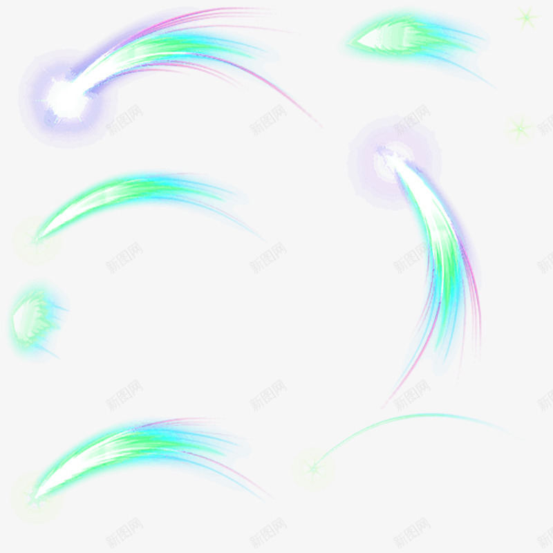 绿色流星光png免抠素材_新图网 https://ixintu.com 星光 流星 流星飞过 灯光彩灯 炫光舞台