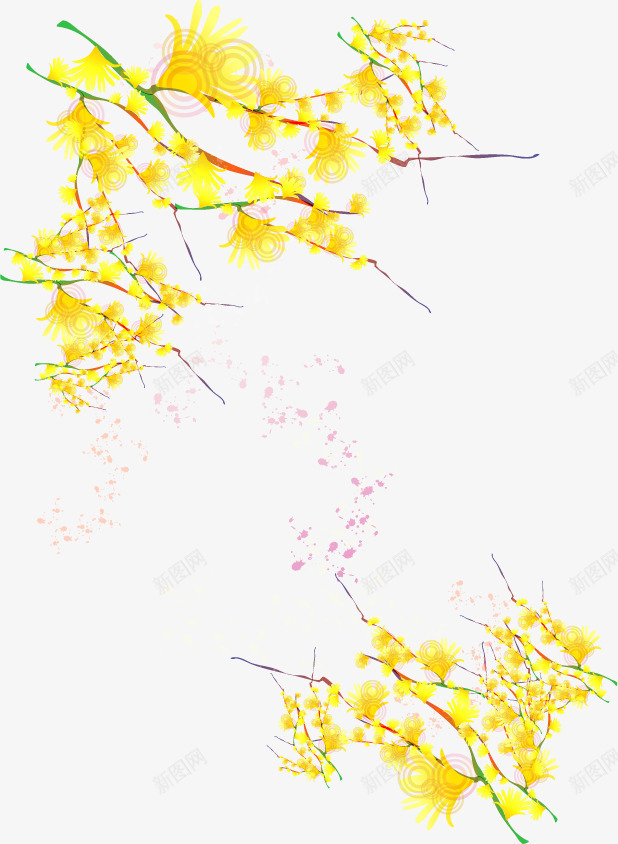 清新花卉png免抠素材_新图网 https://ixintu.com 小清新 水彩 淘宝 背景 花卉 韩国