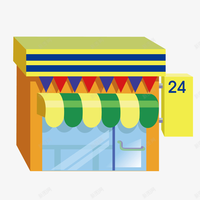 便民欧美全日商店矢量图ai免抠素材_新图网 https://ixintu.com 便民 全日 商店 欧美 欧美矢量 矢量图
