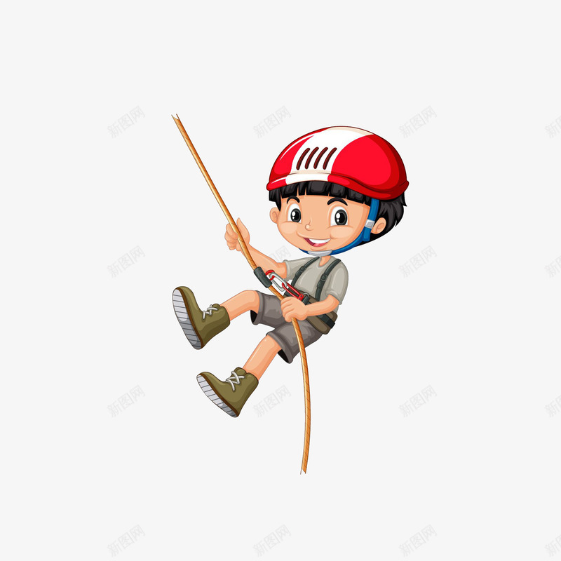 卡通爬山攀岩的男子png免抠素材_新图网 https://ixintu.com 世界步行日 卡通男子 攀岩的孩子 爬山攀岩 野外运动