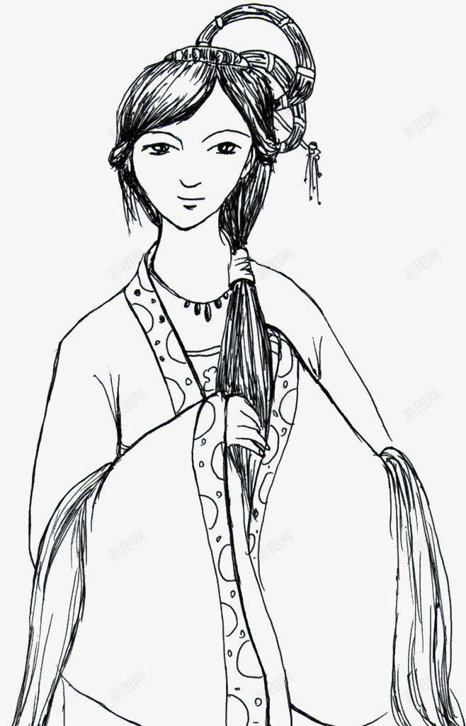 古代人古代人物png免抠素材_新图网 https://ixintu.com 中国古代 人物 古人 古代 古代人 古代人物 素描 美女