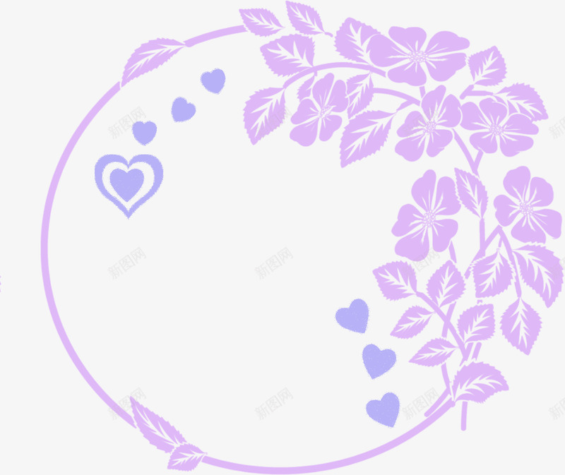 七夕情人节花朵花环插画psd免抠素材_新图网 https://ixintu.com 七夕 七夕情人节花朵 情人节 爱心 花朵 花环