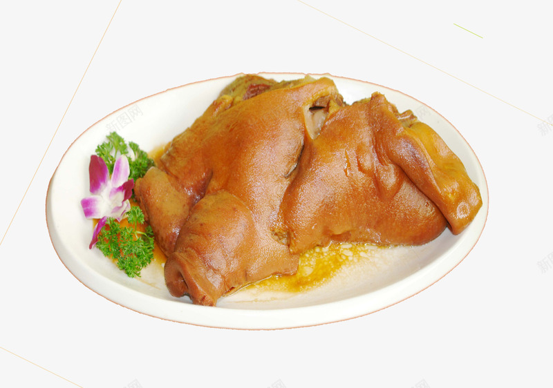 酱油卤猪脸png免抠素材_新图网 https://ixintu.com 好吃 猪脸 美容 美食