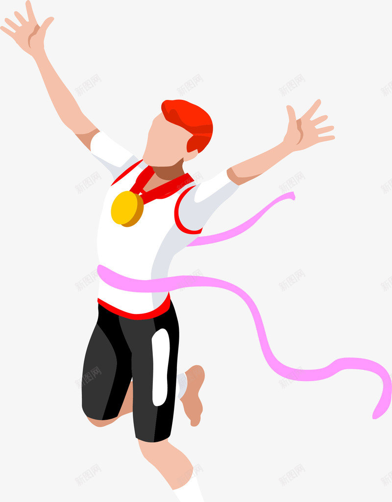 奔跑冲刺的男人矢量图eps免抠素材_新图网 https://ixintu.com 健身 健身日 健身的人 全民运动 奔跑 男人 跑步 运动 矢量图