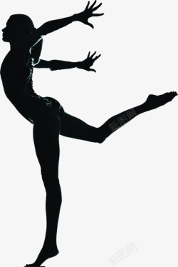 黑色体操运动员剪影奥运会素材