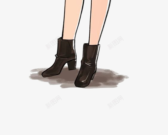 女生png免抠素材_新图网 https://ixintu.com 卡通 可爱 手绘 欧美女生 红色连衣裙