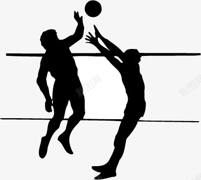 排球png免抠素材_新图网 https://ixintu.com 剪影 排球 运动