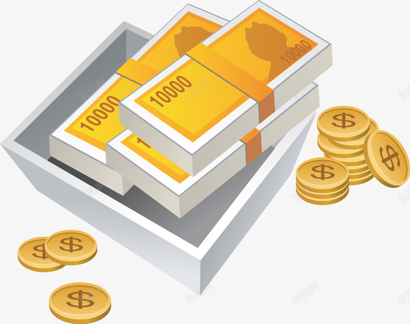 卡通金币png免抠素材_新图网 https://ixintu.com 工具 计算机 财务 钱 钱币