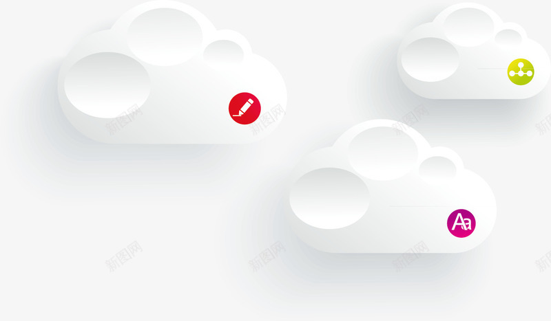 云朵形状分析图表png免抠素材_新图网 https://ixintu.com ppt 数据分析图