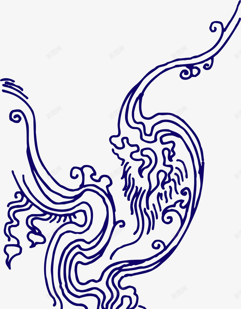 蓝色中国风青花瓷纹理图案png免抠素材_新图网 https://ixintu.com 中国风 卡通手绘 古代 手绘线条 纹理装饰 衣服图案 装饰 装饰图案