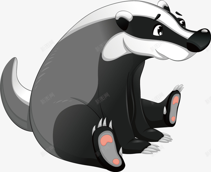 卡通动物蜜獾矢量图ai免抠素材_新图网 https://ixintu.com 动物 卡通 卡通动物 卡通蜜獾 可爱 蜜獾 设计 矢量图