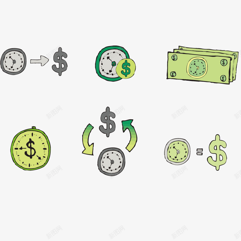 商业交易钱币矢量图ai免抠素材_新图网 https://ixintu.com 交易ppt符号 财富 贸易 资产 金融 矢量图