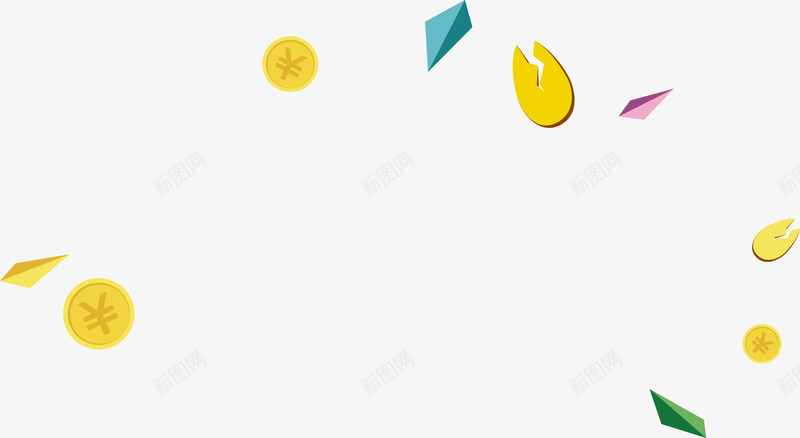 扁平风格合成金币几何形状png免抠素材_新图网 https://ixintu.com 几何 合成 形状 扁平 金币 风格