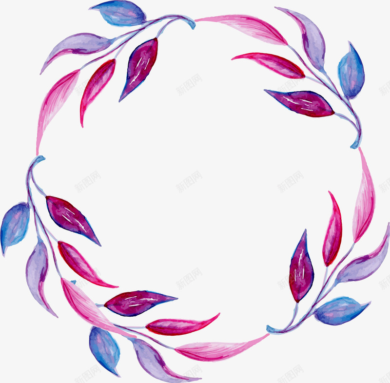 花环边框图标png_新图网 https://ixintu.com 图标 彩绘 手绘 插画 花环 花环边框 边框