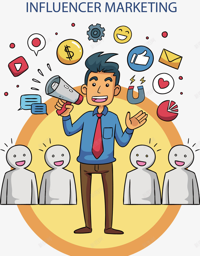 商场促销矢量图ai免抠素材_新图网 https://ixintu.com 促销 信封 商场 对话框 播放器 点赞 钱币符号 矢量图