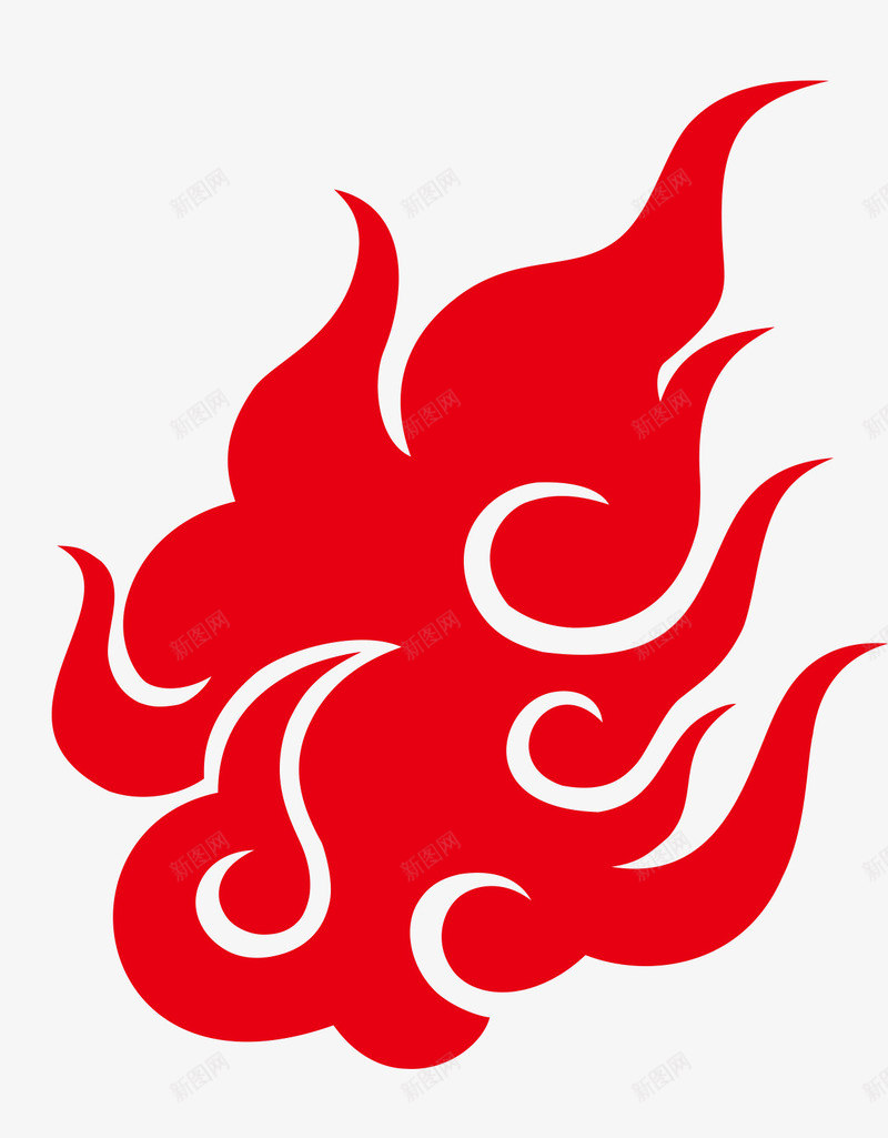 飘曳的红色火苗png免抠素材_新图网 https://ixintu.com 火 火形状 火焰 火的颜色 火苗 矢量火 红色火焰 红色火苗