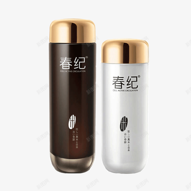 春纪黑白米滋养焕采套装组合png免抠素材_新图网 https://ixintu.com 产品实物 化妆品 春纪 焕采套装 美妆 黑白米滋养