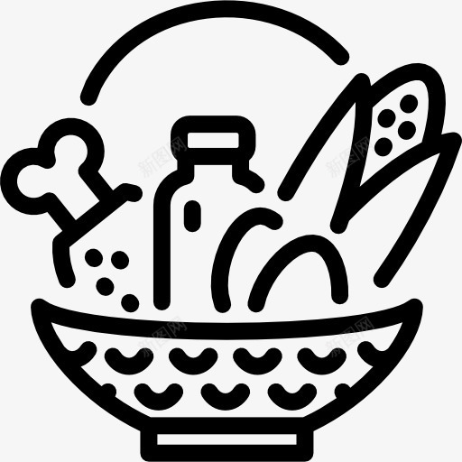 农产品图标png_新图网 https://ixintu.com 健康食品 牛奶 玉米 篮子 肉类 食品