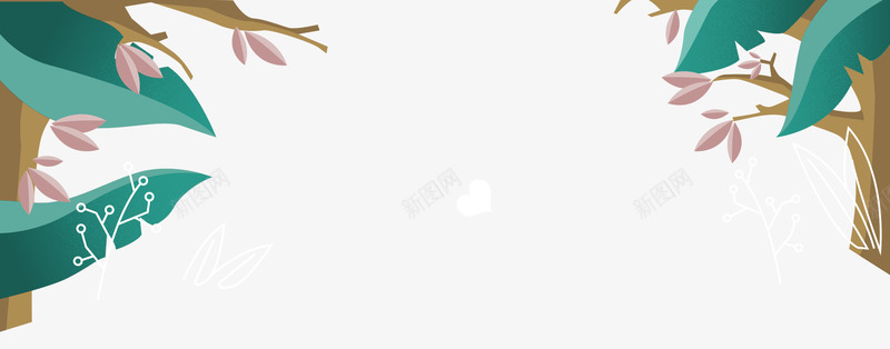 手绘树木树叶边框png免抠素材_新图网 https://ixintu.com 叶子装饰边框 小清新 手绘画 手绘花环边框 手绘花草 树叶边框 花朵装饰边框 花朵边框