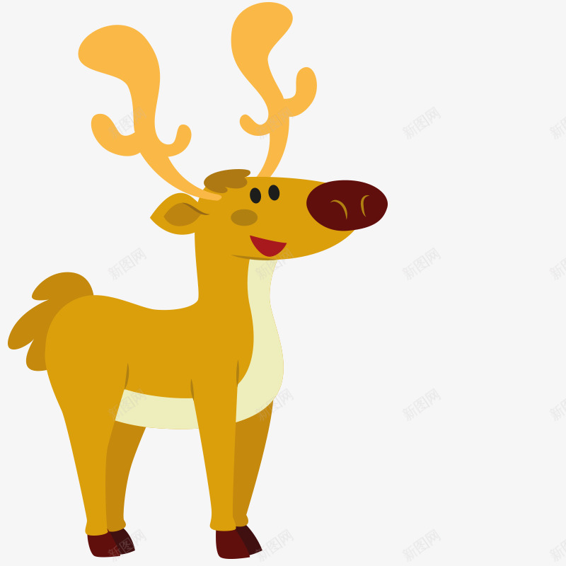 卡通插画母婴背景可爱png免抠素材_新图网 https://ixintu.com 动物 动物园 卡通 可爱风格 插画 母婴背景 童趣 贴纸 麋鹿