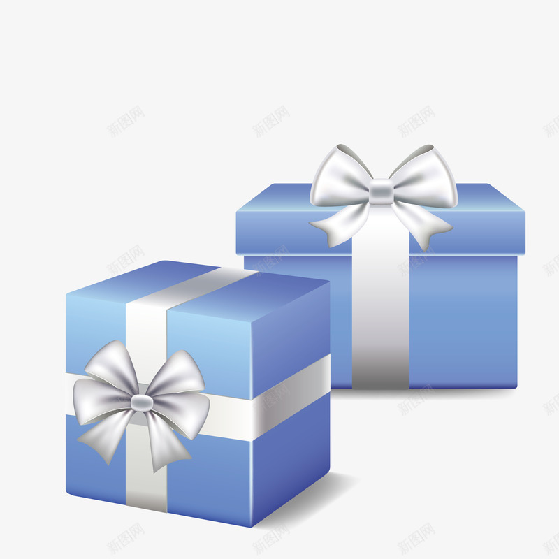 蓝色立体大礼包矢量图eps免抠素材_新图网 https://ixintu.com 优惠卷 促销 矢量源文件素材 礼物 矢量图