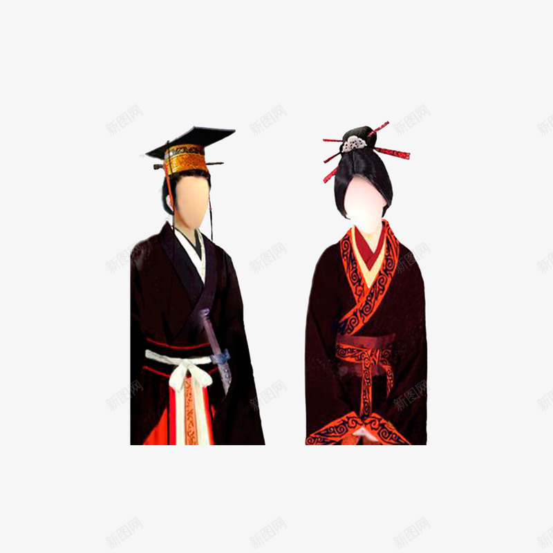 古代皇帝婚礼礼服psd免抠素材_新图网 https://ixintu.com 中国风格 偏暗颜色 古代婚礼 皇帝婚礼礼服