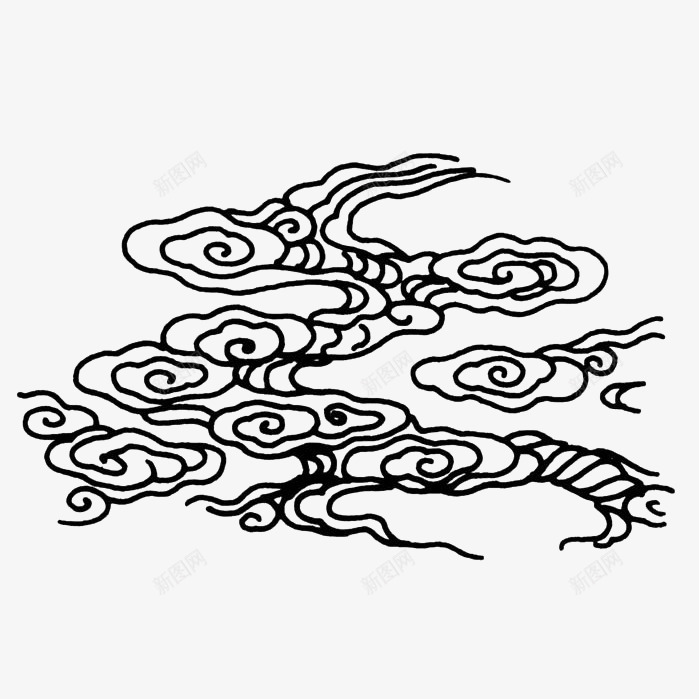 中国风祥云纹简笔画png免抠素材_新图网 https://ixintu.com 中国风 云 云朵 云简笔画 云纹 祥云 祥云纹 简笔画