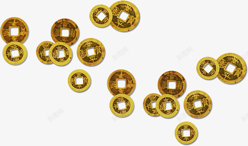 散落的铜钱png免抠素材_新图网 https://ixintu.com 散落 金融 钱币 铜钱